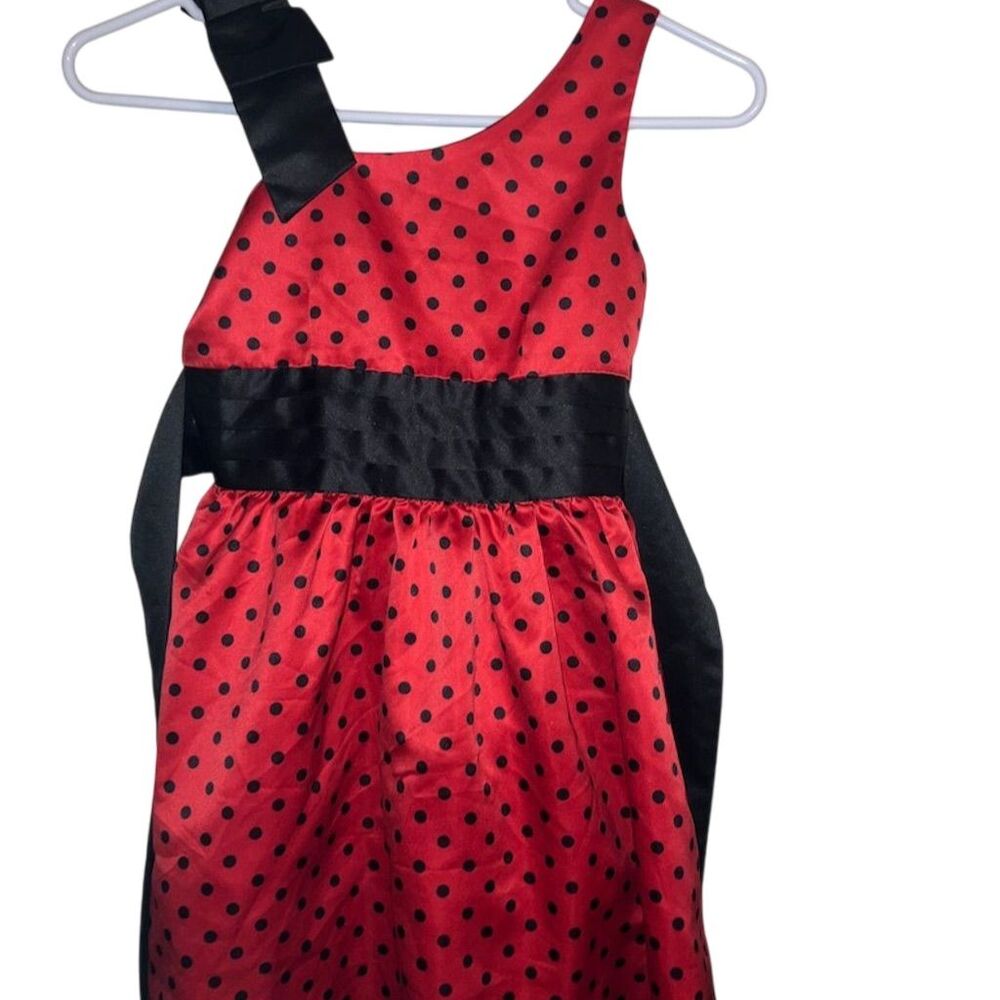 Disorderly Kids Girls Red Polka Dot Rockabilly Party Dress Size 7